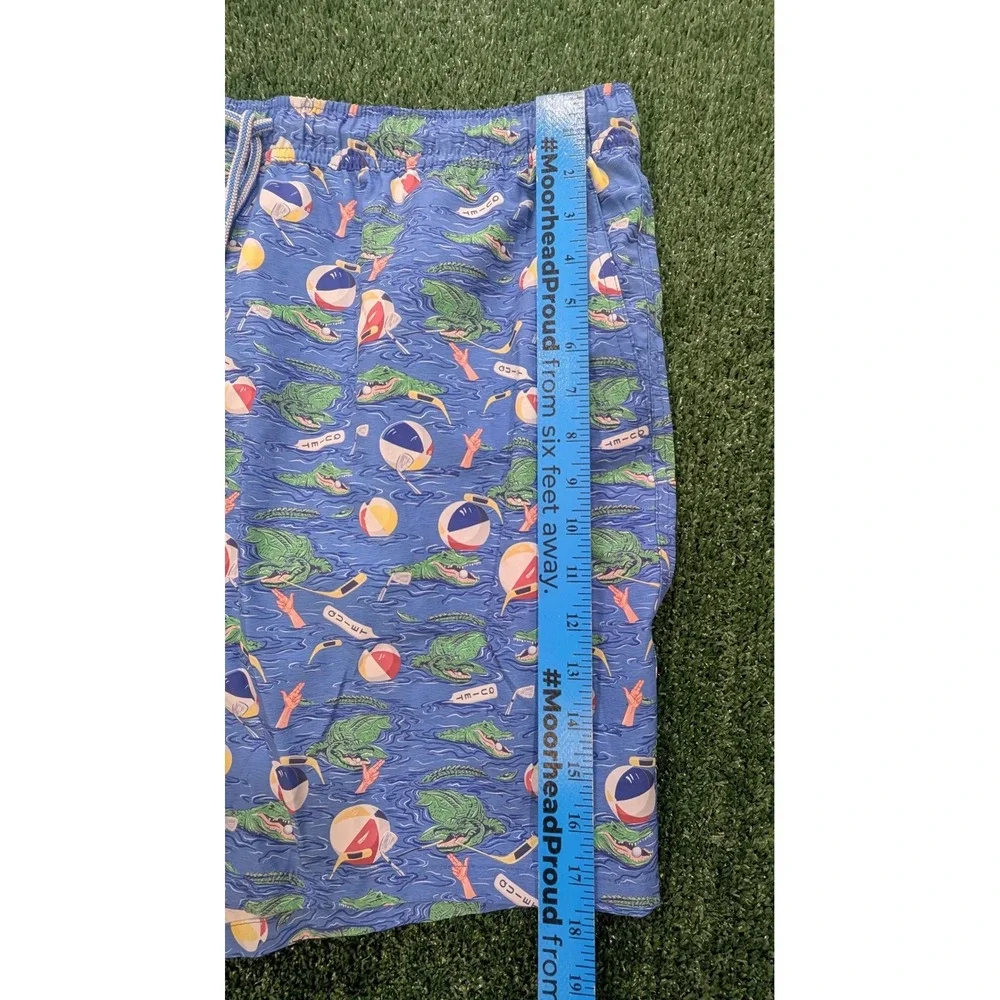 Peter Millar Men's Alligator Beach Ball Swim Trunks Blue XL MS23P15 NEW